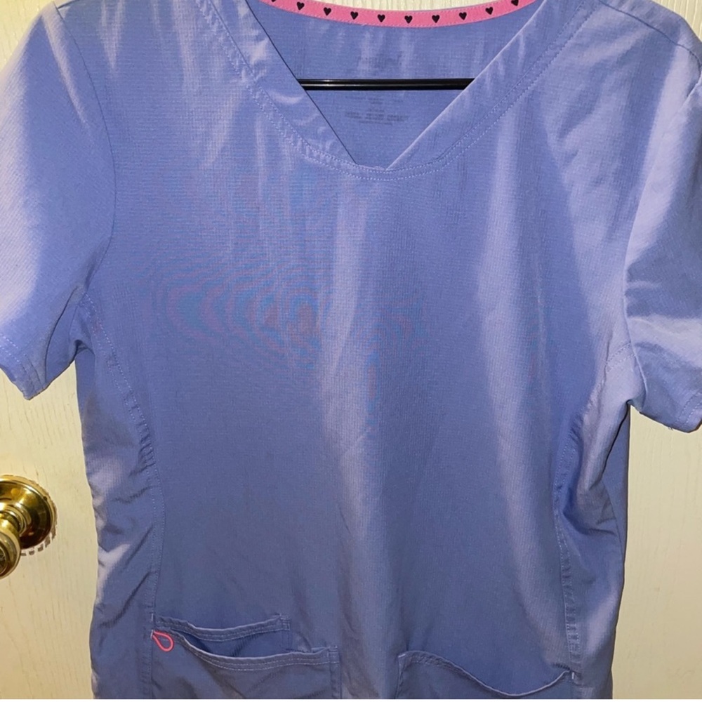 Heart Soul Purple Scrub Top
